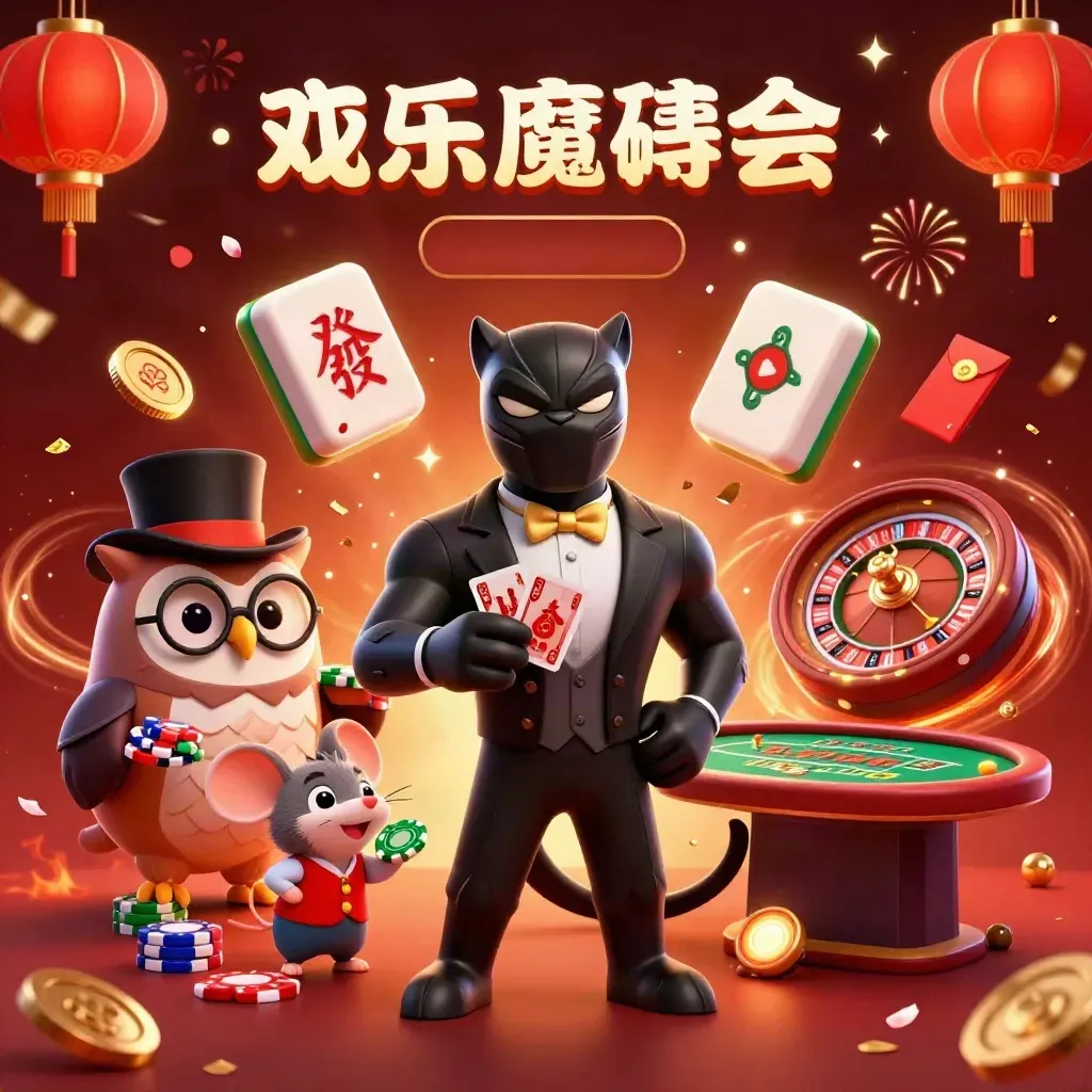Panther, Eule und Maus beim Casino-Spiel vor funkelndem Smaragdlicht